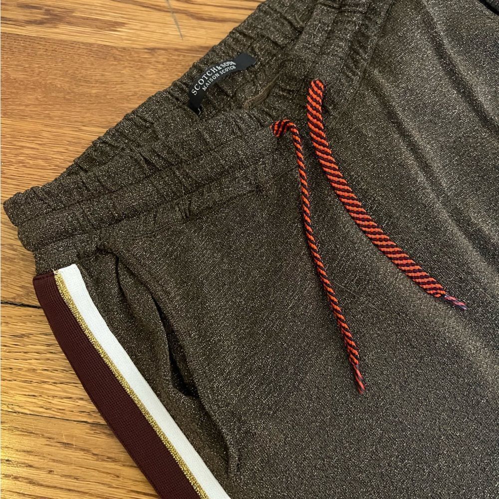 Scotch & Soda Bronze Lurex Metallic Track Pants S… - image 6